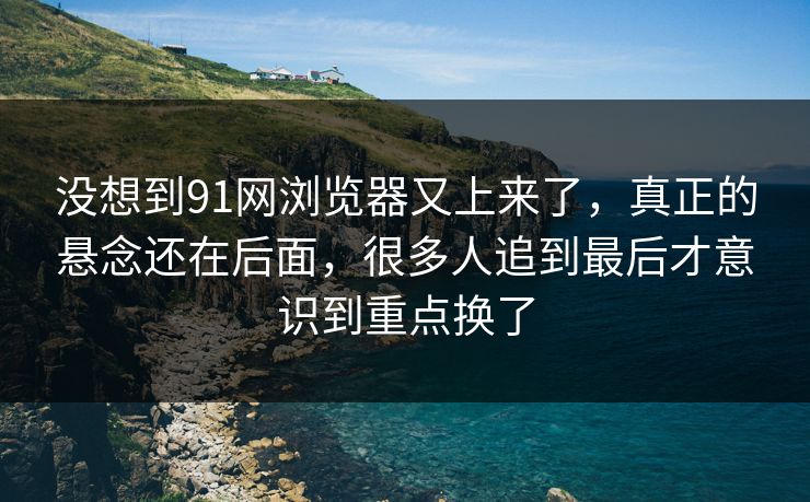 没想到91网浏览器又上来了，真正的悬念还在后面，很多人追到最后才意识到重点换了